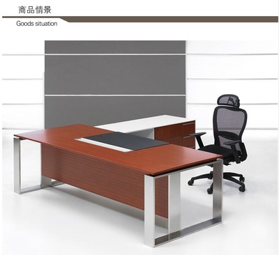廈門辦公家具現(xiàn)代老板桌新款大班桌時(shí)尚主管桌椅柜組合